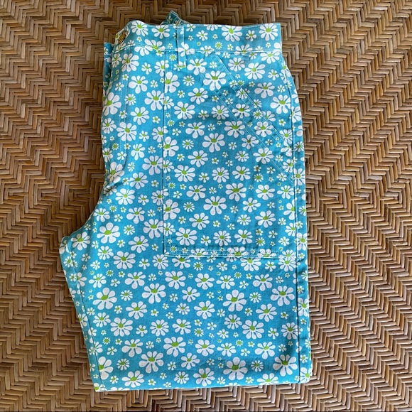 Big Bud Press Daisy Work Pants in Blue/Green L - Picture 2 of 11